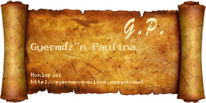 Gyermán Paulina névjegykártya